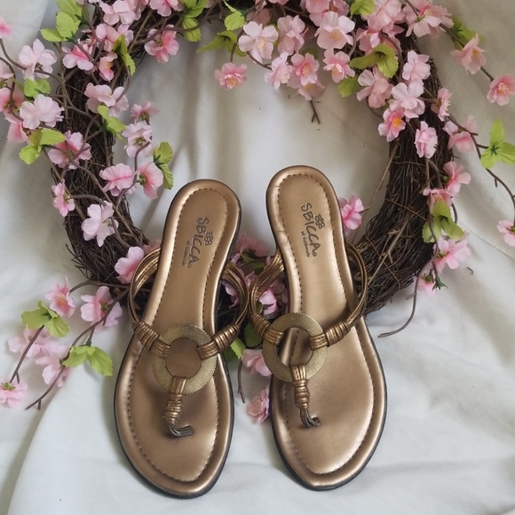 Sbicca Shoes - Bronze thong sandals